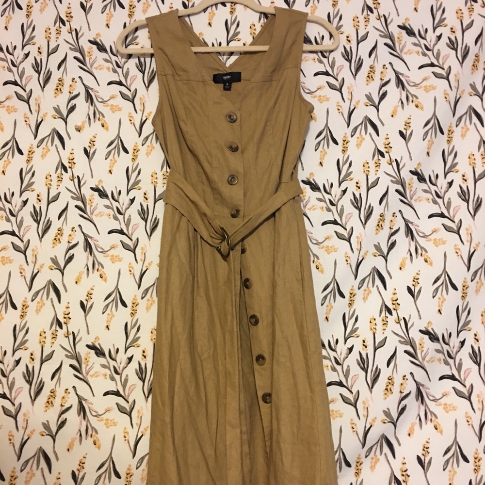 Mossimo Supply Co Linen Dress with Pockets Sz Sm